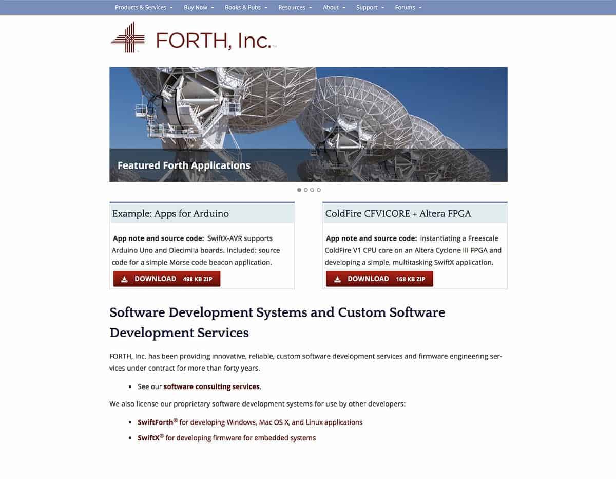 Websites for engineering and software companies - for example: www.forth.com