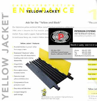 sample page: parts catalog for industrial cable protectors