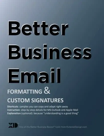 cover: Better Business Email - formatting and signatures